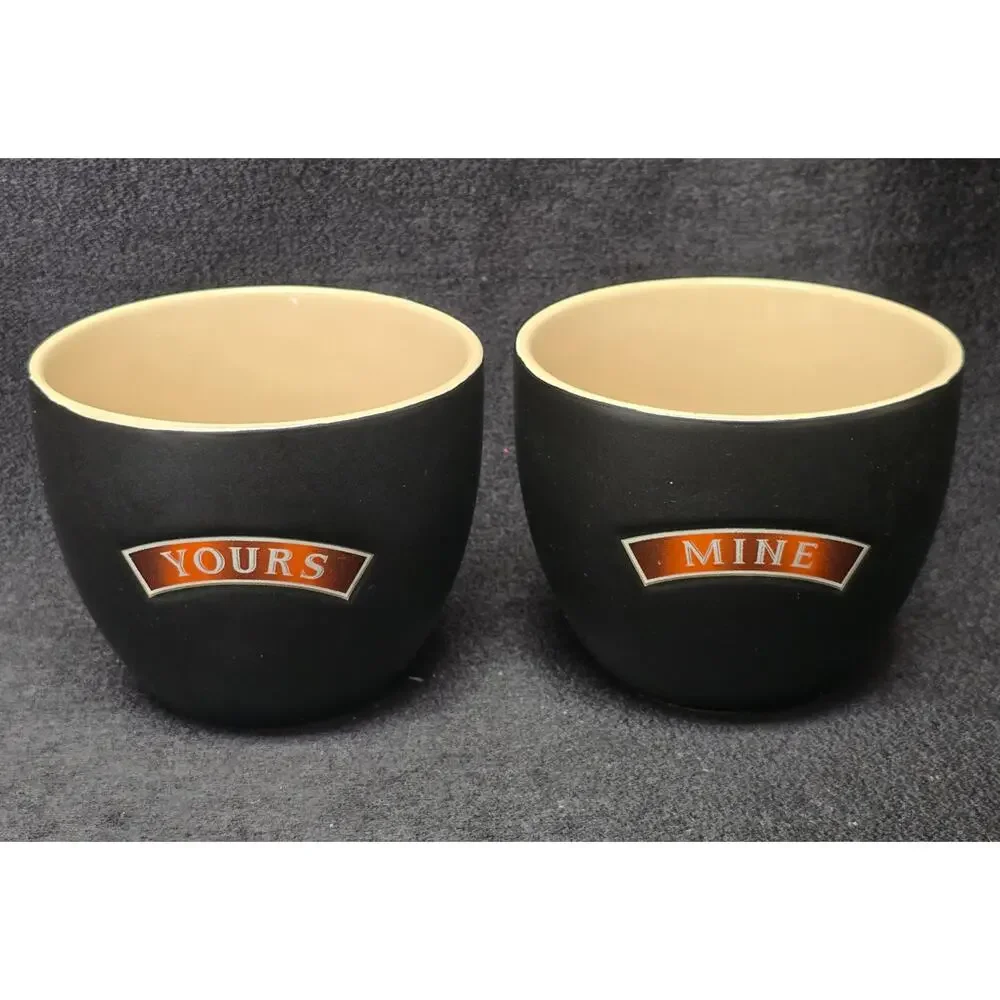 Vintage Baileys Irish Cream Yours & Mine Coffee  Cup Mugs Dessert Bowls